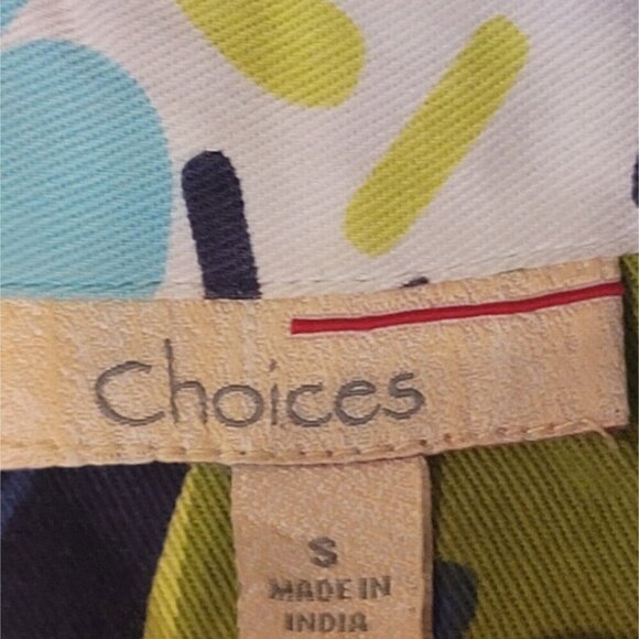 Choices Jacket Blouse Colorful Floral Long Sleeve Button-Up Collared Size Small - Picture 9 of 11